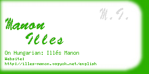 manon illes business card